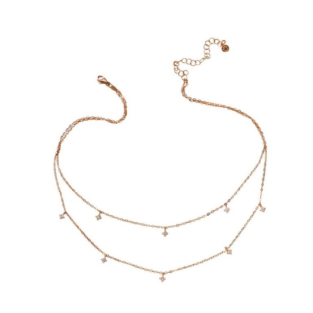 ERTH Double Shimmering Star Necklace
